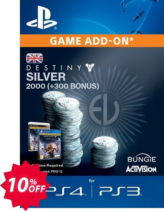 Destiny Silver 2000, 300 PS4 Coupon code 10% discount 