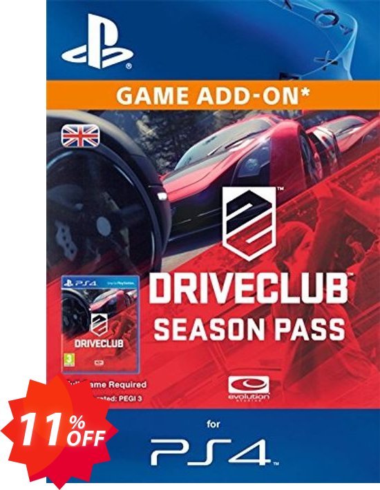 DRIVECLUB Season Pass PS4 Coupon code 11% discount 