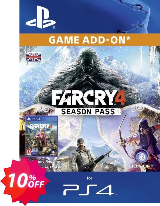 Far Cry 4 Season pass PS4 Coupon code 10% discount 