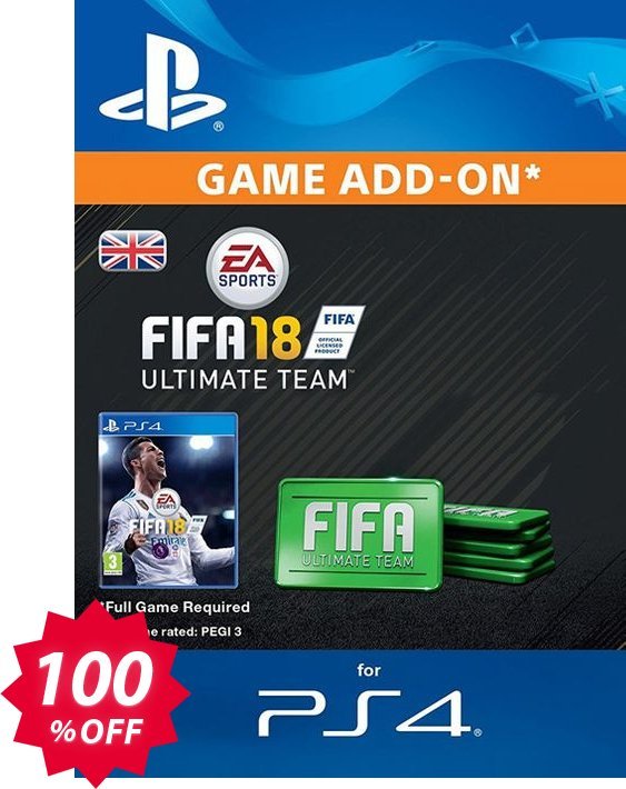 FIFA 18 Ultimate Team Pack PS4 Coupon code 100% discount 