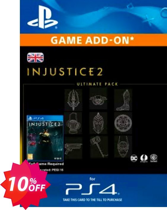 Injustice 2 Ultimate Pack PS4 Coupon code 10% discount 