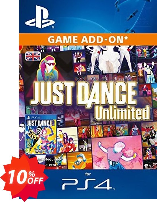 Just Dance Unlimited 12 months PS4 Coupon code 10% discount 