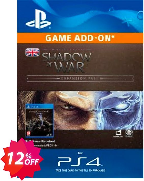 Middle-Earth: Shadow of War Expansion Pass PS4 Coupon code 12% discount 