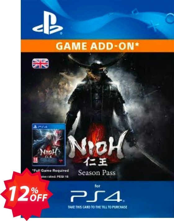 Nioh Season Pass PS4 Coupon code 12% discount 