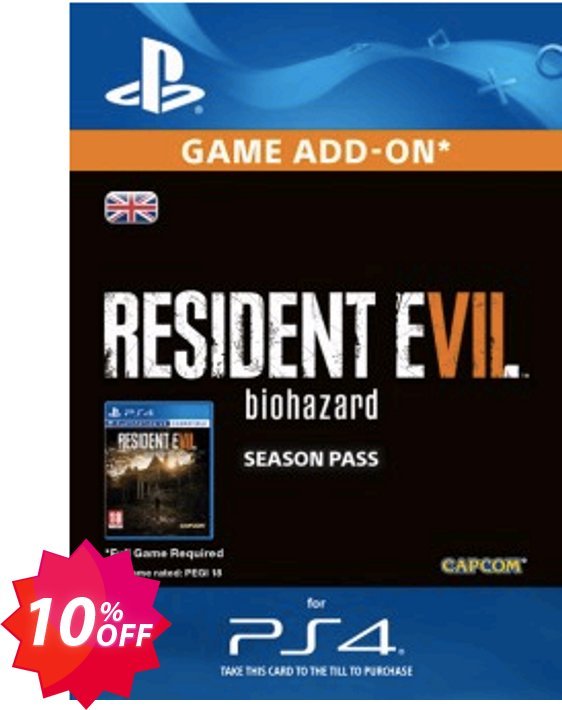 Resident Evil 7 - Biohazard Season Pass PS4 Coupon code 10% discount 