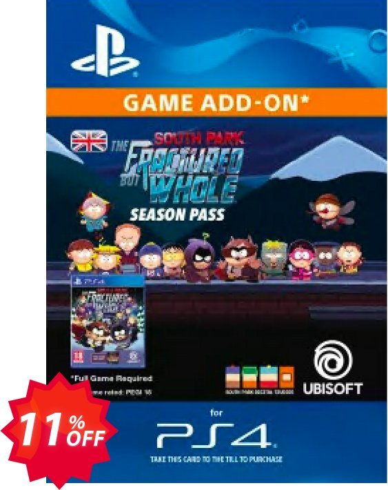 South Park: The Fractured but Whole Season Pass PS4 Coupon code 11% discount 