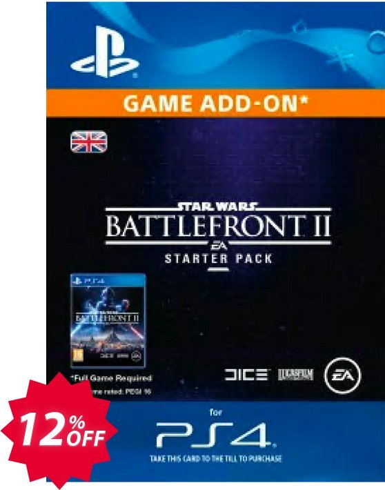 Star Wars Battlefront 2 Starter Pack PS4 Coupon code 12% discount 