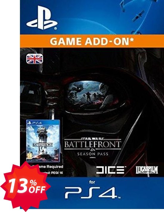 Star Wars Battlefront Season Pass PS4 Coupon code 13% discount 