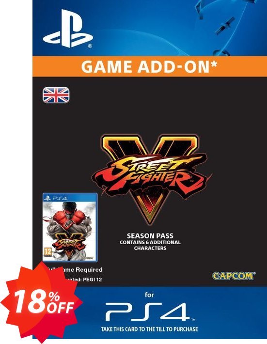 Street Fighter V 5 2016 - Season Pass PS4 Coupon code 18% discount 