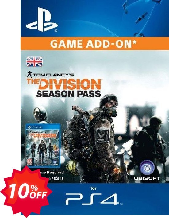 Tom Clancy's The Division Season Pass PS4 Coupon code 10% discount 