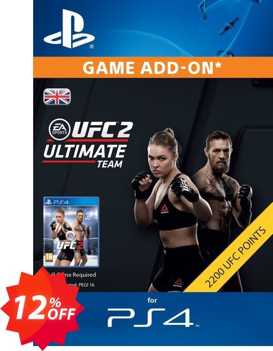 UFC 2 - 2200 Points PS4 Coupon code 12% discount 