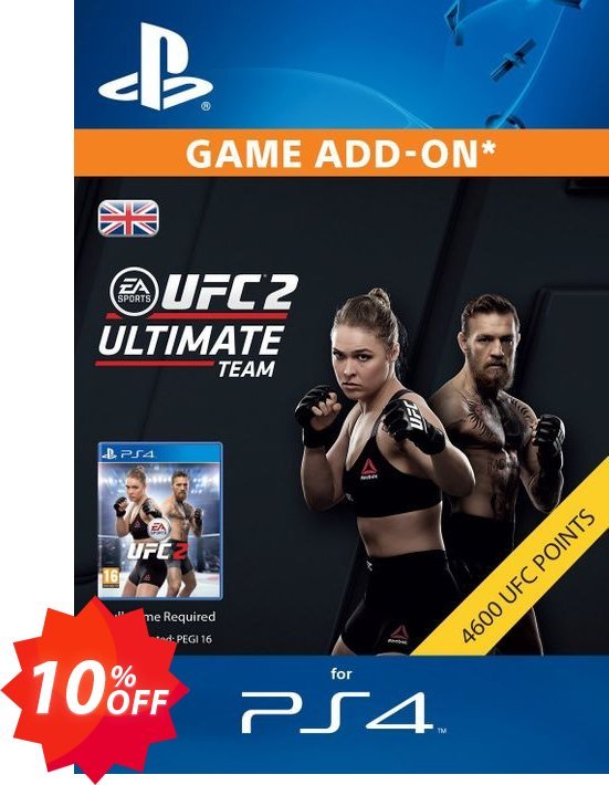 UFC 2 - 4600 Points PS4 Coupon code 10% discount 