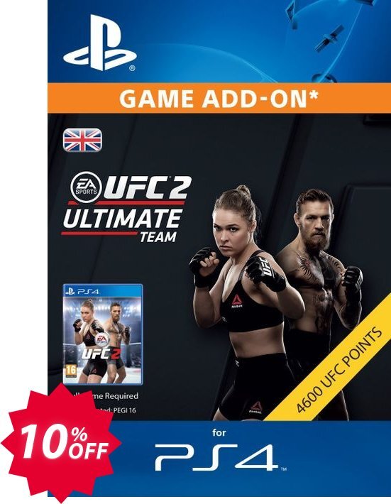 UFC 2 - 4600 Points PS4 Coupon code 10% discount 