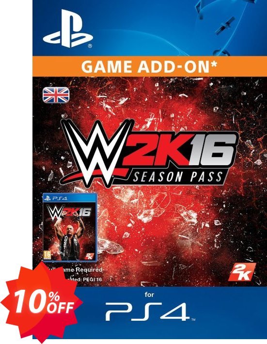 WWE 2K16 Season Pass PS4 Coupon code 10% discount 