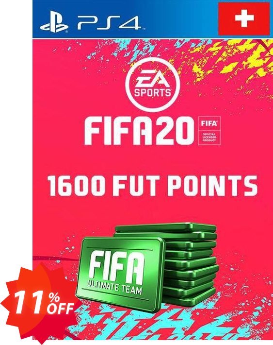 1600 FIFA 20 Ultimate Team Points PS4, Switzerland  Coupon code 11% discount 