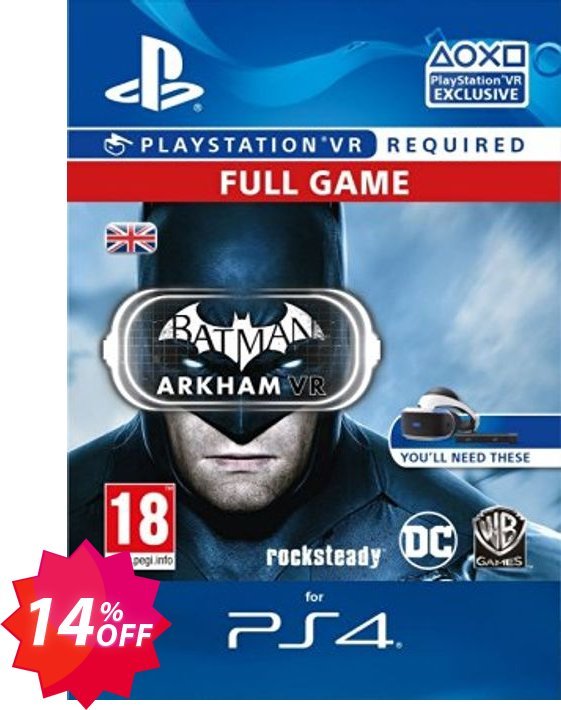 Batman Arkham VR PS4 Coupon code 14% discount 