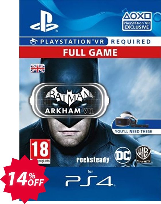 Batman Arkham VR PS4 Coupon code 14% discount 