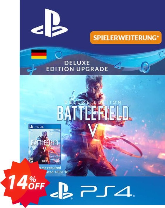 Battlefield 5 Deluxe Upgrade PS4, Germany  Coupon code 14% discount 