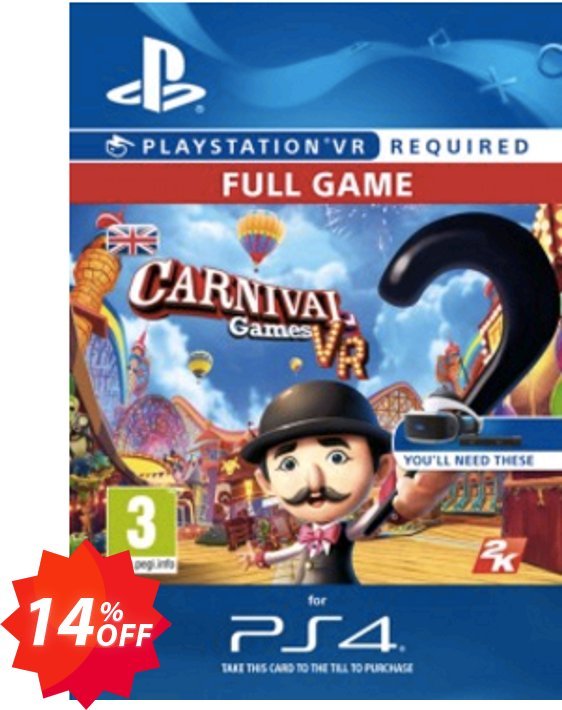 Carnival Games VR PS4 Coupon code 14% discount 
