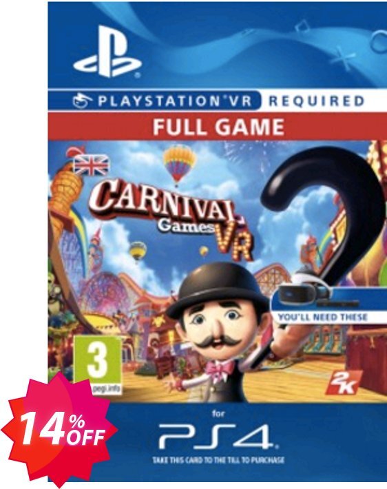 Carnival Games VR PS4 Coupon code 14% discount 