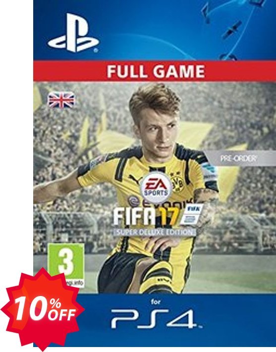 FIFA 17 Super Deluxe Edition PS4 - Digital Code Coupon code 10% discount 