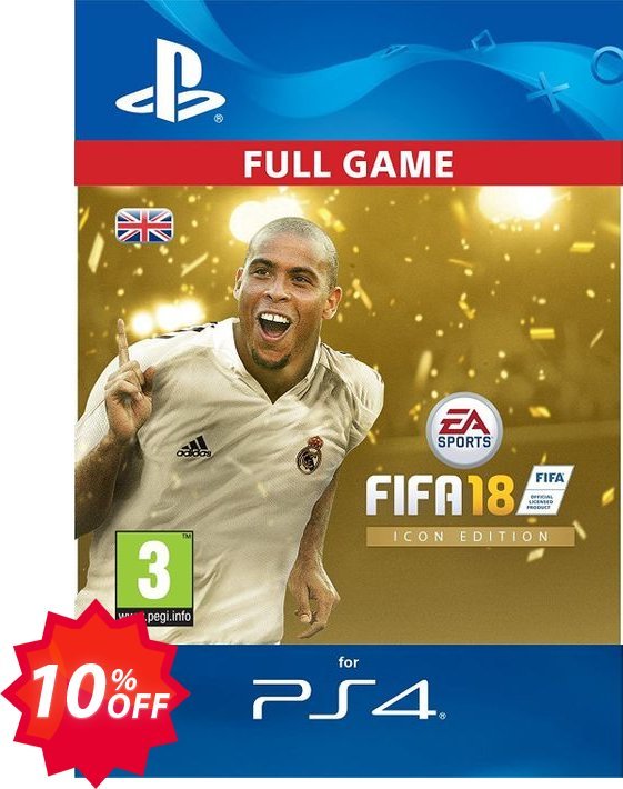 FIFA 18: ICON Edition PS4 UK Coupon code 10% discount 