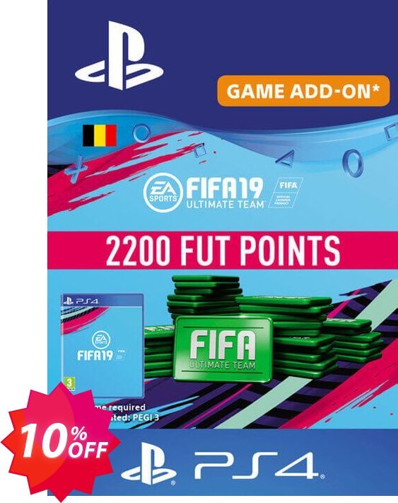 Fifa 19 - 2200 FUT Points PS4, Belgium  Coupon code 10% discount 