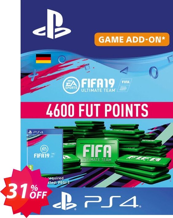 Fifa 19 - 4600 FUT Points PS4, Germany  Coupon code 31% discount 