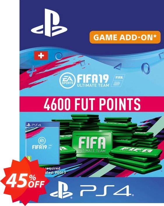 Fifa 19 - 4600 FUT Points PS4, Switzerland  Coupon code 45% discount 