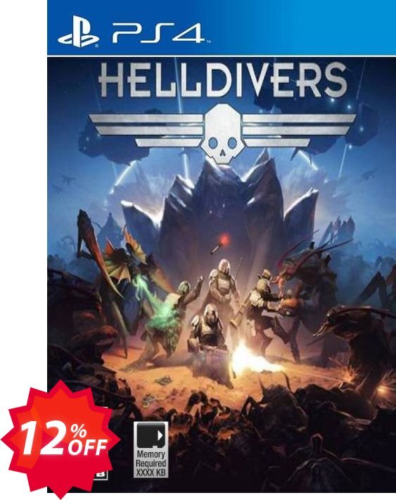 Helldivers PS4 Coupon code 12% discount 