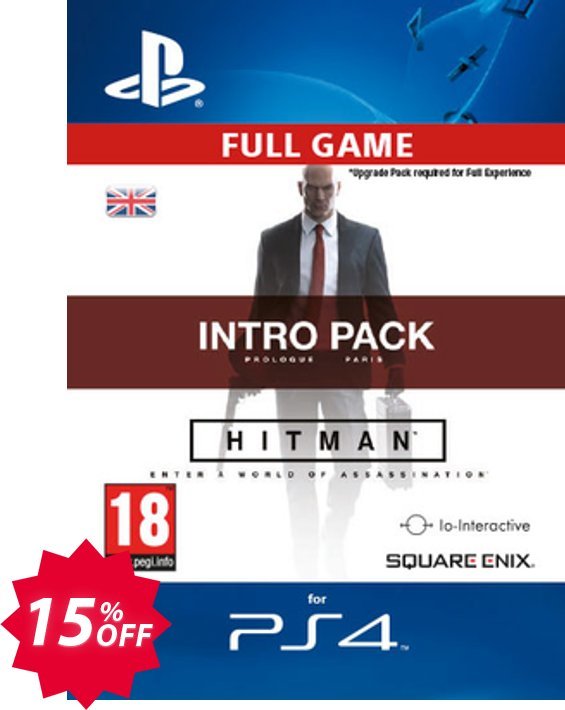 Hitman - Intro Pack PS4 - Digital Code Coupon code 15% discount 