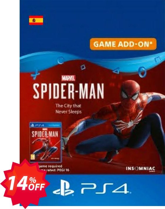 Marvels Spider-Man The City That Never Sleeps PS4, Spain  Coupon code 14% discount 
