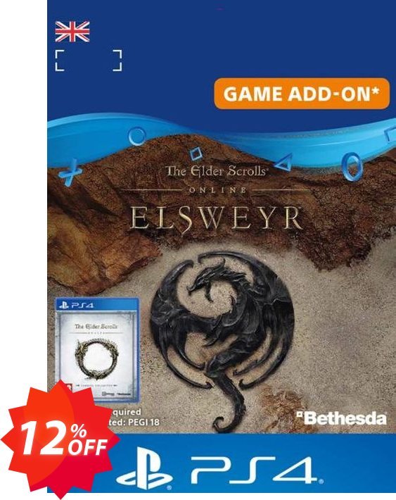 The Elder Scrolls Online: Elsweyr Upgrade PS4 Coupon code 12% discount 