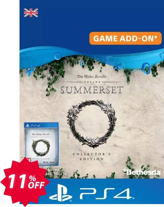 The Elder Scrolls Online: Summerset Collector's Upgrade PS4, UK  Coupon code 11% discount 