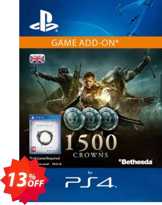 The Elder Scrolls Online: Tamriel Unlimited - 1500 Crowns PS4, UK  Coupon code 13% discount 