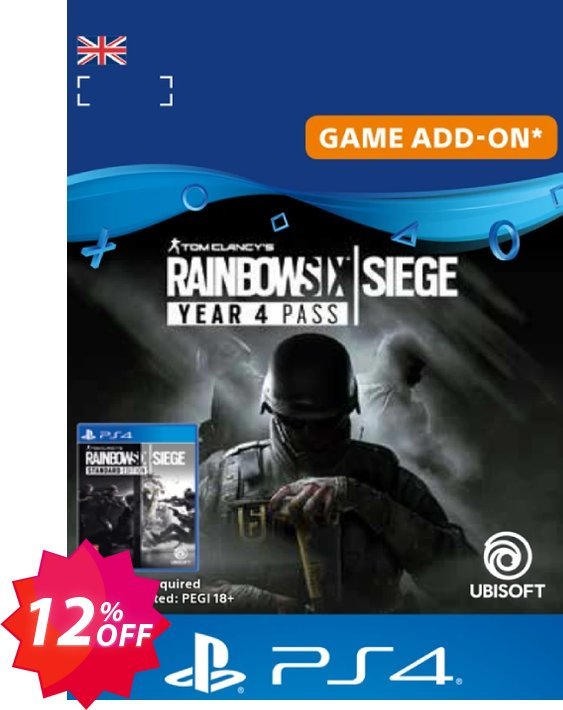 Tom Clancy's Rainbow Six Siege - Year 4 Pass PS4, UK  Coupon code 12% discount 