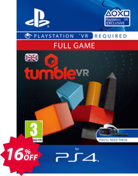 Tumble VR PS4 Coupon code 16% discount 