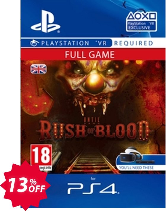 Until Dawn Rush of Blood VR PS4 Coupon code 13% discount 