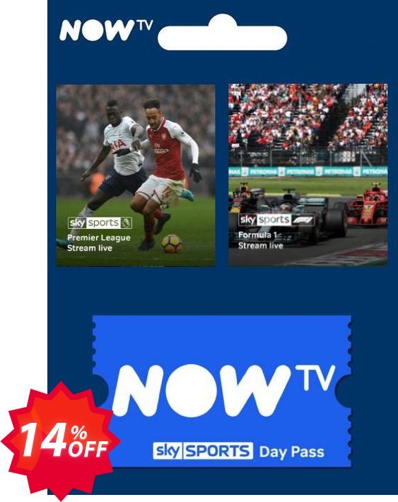 NOW TV - 1 Day Sports Pass Coupon code 14% discount 