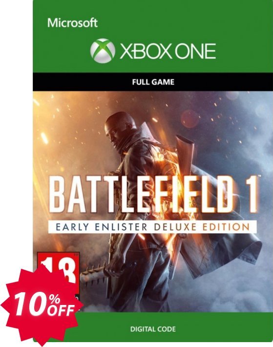Battlefield 1 Early Enlister Deluxe Edition Xbox One Coupon code 10% discount 