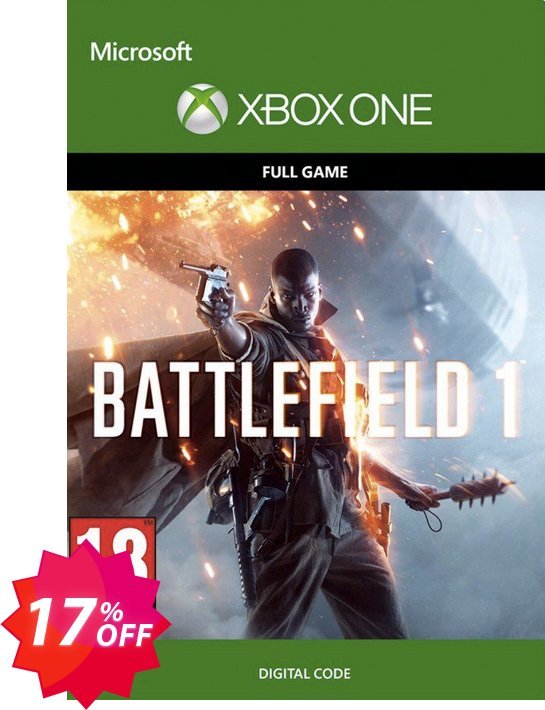 Battlefield 1 Xbox One Coupon code 17% discount 