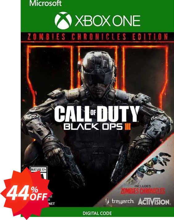 Call of Duty: Black Ops III - Zombies Chronicles Edition Xbox One, UK  Coupon code 44% discount 