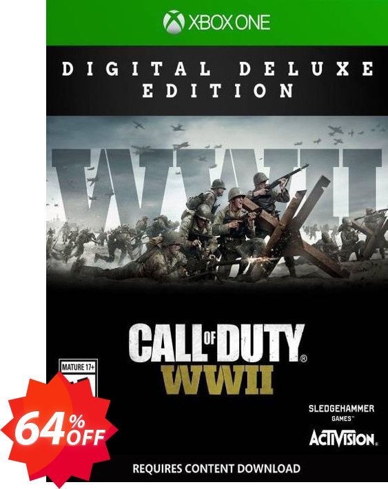 Call of Duty: WWII - Digital Deluxe Xbox One, UK  Coupon code 64% discount 