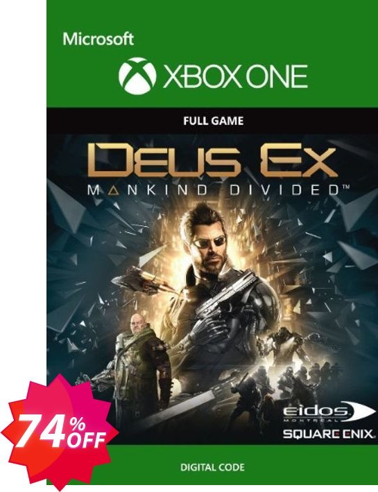 Deus Ex Mankind Divided Xbox One Coupon code 74% discount 