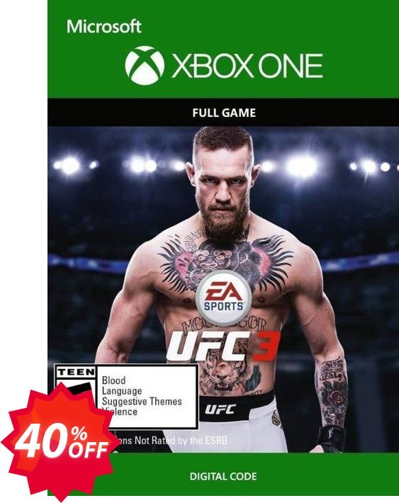 EA Sports UFC 3 Xbox One, UK  Coupon code 40% discount 