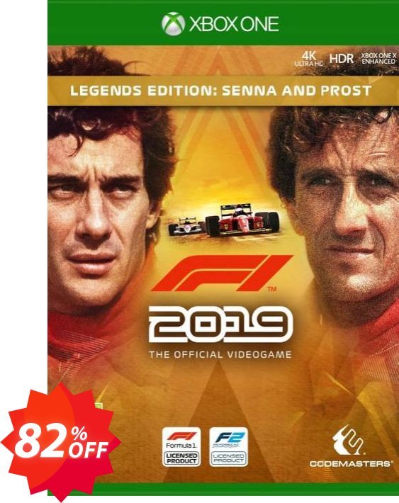 F1 2019 Legends Edition Senna and Prost Xbox One, UK  Coupon code 82% discount 
