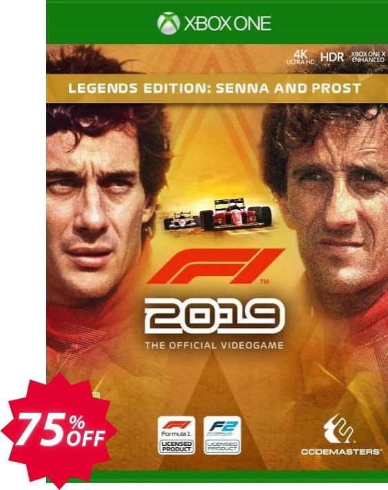 F1 2019 Legends Edition Senna and Prost Xbox One, US  Coupon code 75% discount 