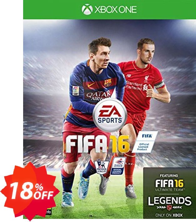 FIFA 16 Xbox One - Digital Code Coupon code 18% discount 