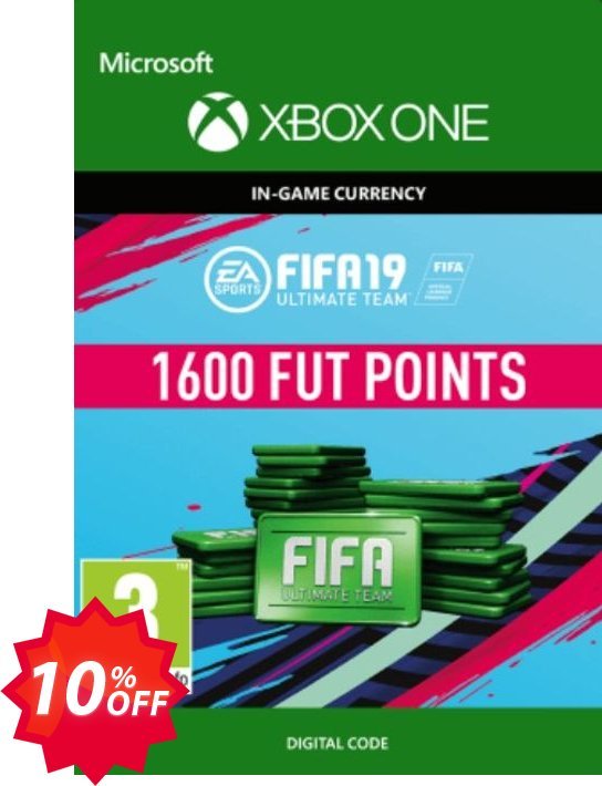 Fifa 19 - 1600 FUT Points, Xbox One  Coupon code 10% discount 