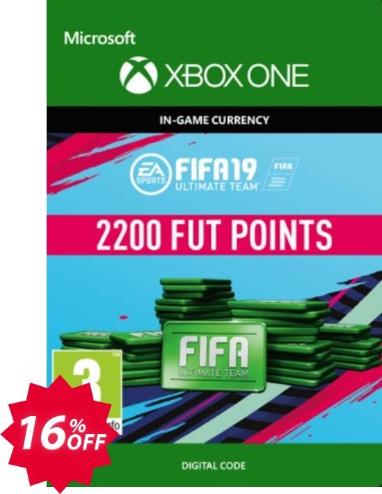 Fifa 19 - 2200 FUT Points, Xbox One  Coupon code 16% discount 